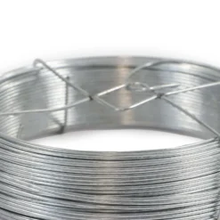 Wiltec Gartendraht Ø 1,1 mm, Wickeldraht 50 m, Bindedraht Stahl verzinkt, Pflanzendraht mit Abrollspinne, flexibler Basteldraht vielseitig