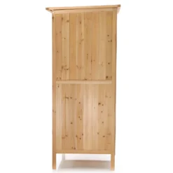 Wiltec Gartenhaus mit 1 Tür in Naturfarbe holz 92 x 57 x 154cm Gerätehaus für den Garten Geräteschuppen Gartenschrank Geräteschrank