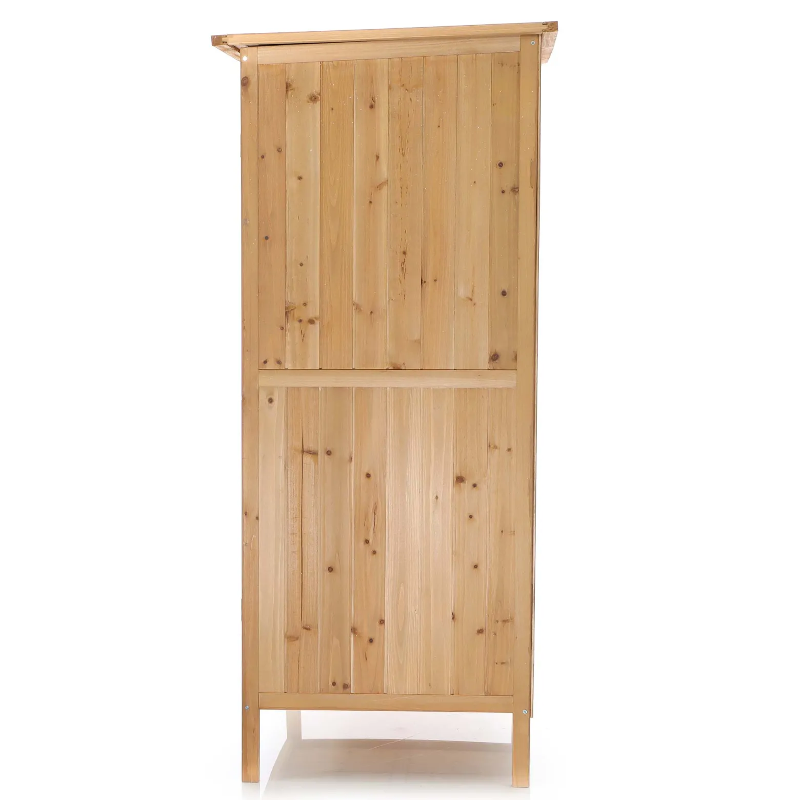 Wiltec Gartenhaus mit 1 Tür in Naturfarbe holz 92 x 57 x 154cm Gerätehaus für den Garten Geräteschuppen Gartenschrank Geräteschrank