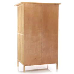 Wiltec Gartenhaus mit 1 Tür in Naturfarbe holz 92 x 57 x 154cm Gerätehaus für den Garten Geräteschuppen Gartenschrank Geräteschrank