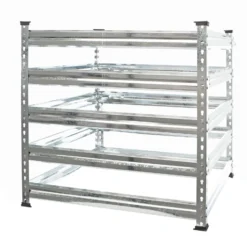 Wiltec Gartenkomposter 90 x 90 x 90 cm, Komposter aus Metall, Kompostbehälter für 720 Liter Kompost, verzinkter Biokomposter für Bioabfall