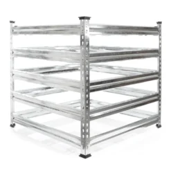 Wiltec Gartenkomposter 90 x 90 x 90 cm, Komposter aus Metall, Kompostbehälter für 720 Liter Kompost, verzinkter Biokomposter für Bioabfall