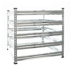 Wiltec Gartenkomposter 90 x 90 x 90 cm, Komposter aus Metall, Kompostbehälter für 720 Liter Kompost, verzinkter Biokomposter für Bioabfall