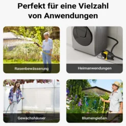Wiltec Gartenpumpe 3800/h, 1200W, mit Tragegriff & Wasserablassschraube, max. Förderhöhe 48m, für Süßwasser Hauswasserwerk Wasserpumpe Bewässerungspumpe Regenwasserpumpe