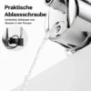Wiltec Gartenpumpe 2800l/h, 600W, Tragegriff & Wasserablassschraube, max. Förderhöhe 35m, rostfreier Stahl Hauswasserwerk Wasserpumpe Bewässerungspumpe Regenwasserpumpe