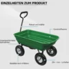 Wiltec Gartenwagen mit Kippfunktion bis 350 kg, Handwagen mit 125 l Volumen, Bollerwagen für Gartenarbeit, Handkarren für u. a. Rasen, Kies, Schlamm