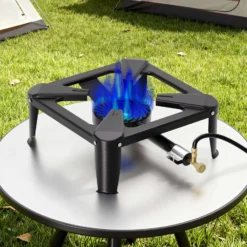 Wiltec Gaskocher 450g/h 7kW Outdoor Campingkocher Camping Antrieb mit Propangas/ Butangas Gasbrenner Kocher Gas Hockerkocher