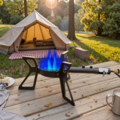 Wiltec Gaskocher max. 8 kW Nutzung mit 50 mbar Regler Betrieb mit Propangas oder Butangas Campingkocher Gas max. 8,0 kW bei 37 mbar Regler Outdoor Camping