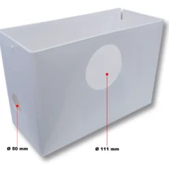 Wiltec Gehäuse für 3/1 Kleinhebeanlage 600 W, Ersatzteil mit 2 Anschlussgrößen 1 x DN40 und 1 x DN100, Ersatz aus Kunststoff für Abwasserhebeanlage