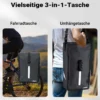 Wiltec Gepäckträgertasche matt schwarz, Fahrradtasche Gepäckträger 16 l Stauraum, Gepäcktasche mit Tragegurt, wasserresistente Fahrrad Tasche