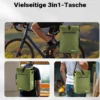 Wiltec Gepäckträgertasche oliv, Fahrradtasche Rucksack 25 l Stauraum, Gepäcktasche mit Laptopfach, wasserresistente Fahrrad Tasche