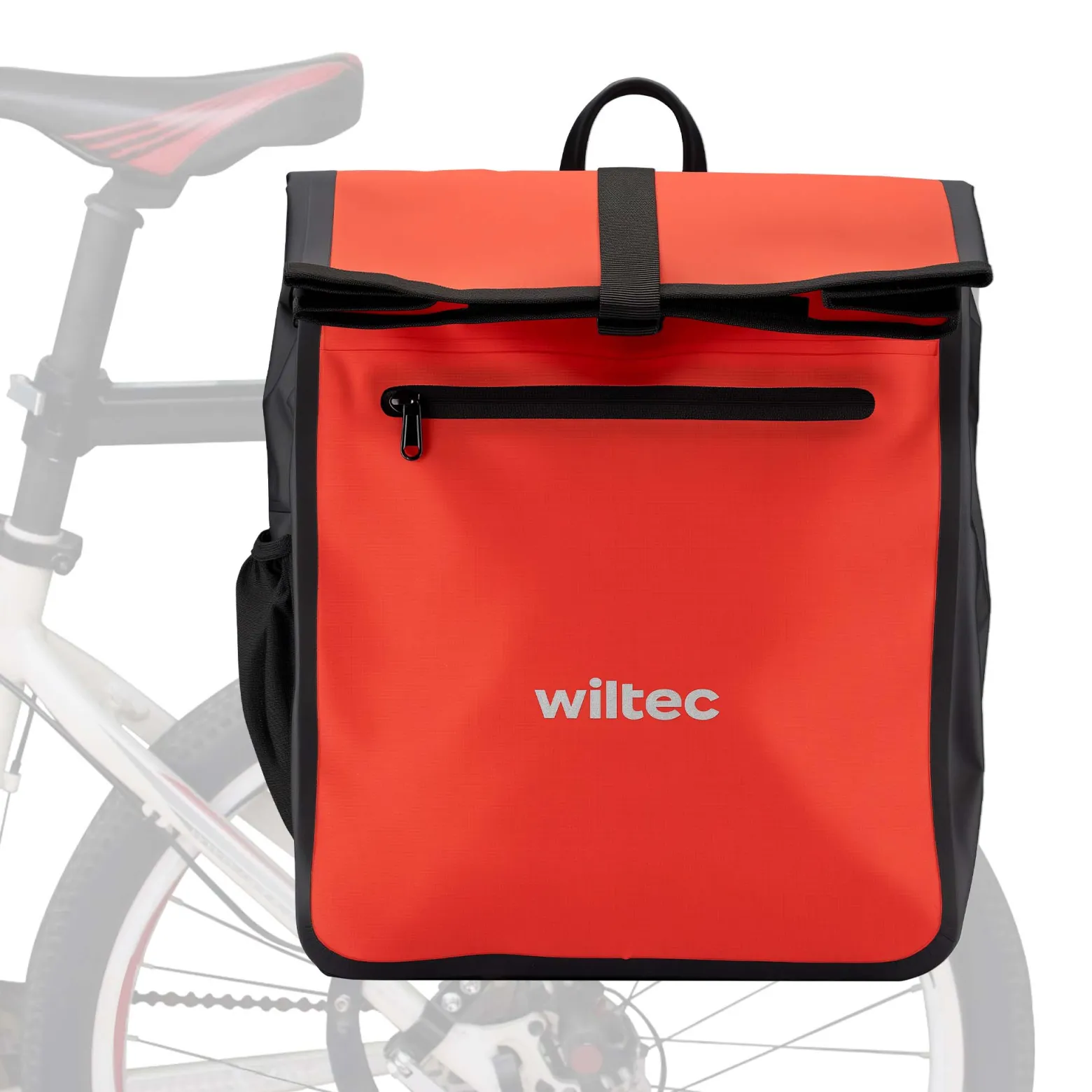 Wiltec Gepäckträgertasche rot, Fahrradtasche Gepäckträger 22 l Stauraum, wasserresistente Fahrrad Tasche, Gepäcktasche leichte Handhabung