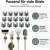 Wiltec Gerätehalter aus Stahl 15x mit Klemmhalter als Wandhalterung Gerätehalter Besenhalter zur Wandmontage in Garage Werkstatt Keller