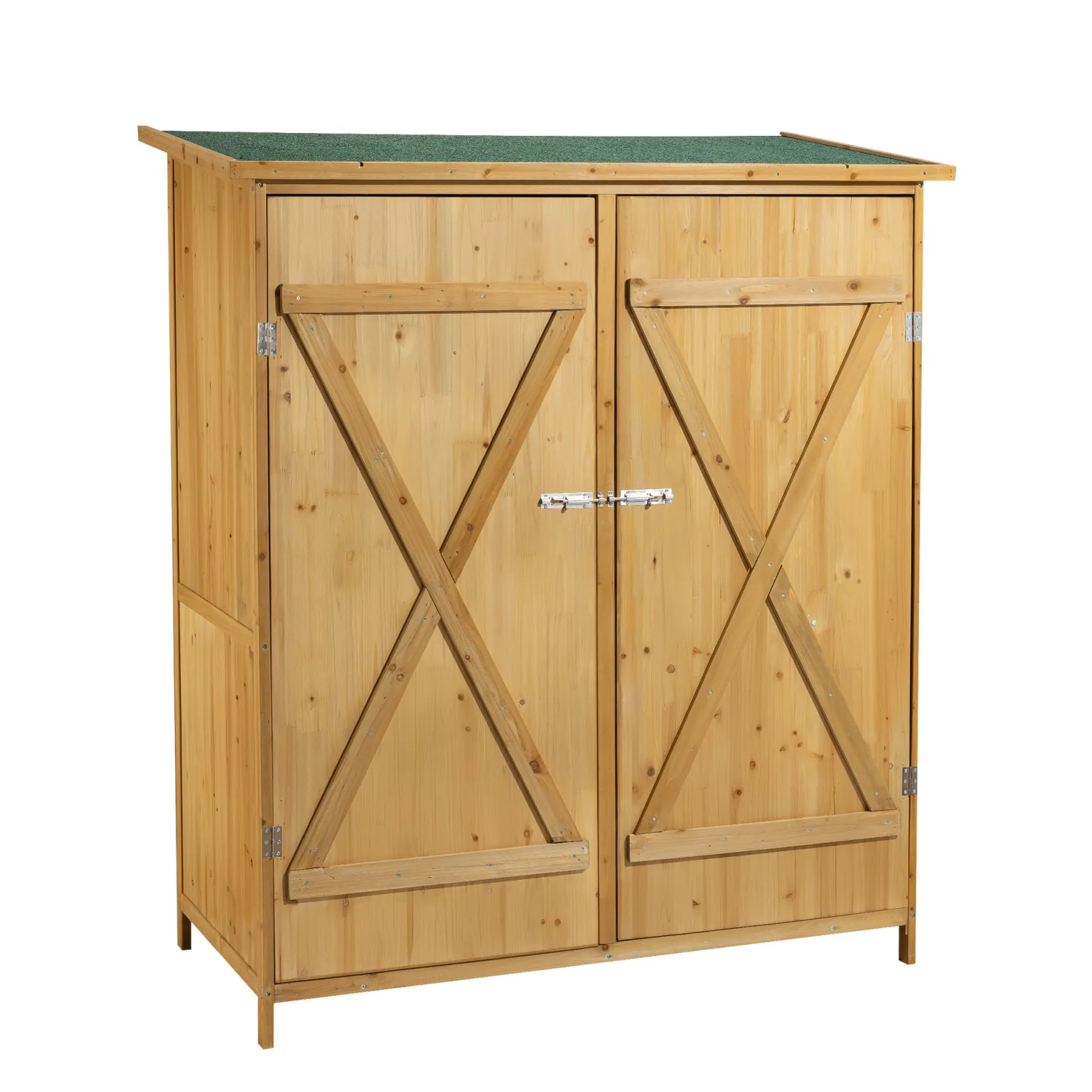 Wiltec Gerätehaus XXL holz Gartenschrank für Gartengeräte inkl. Montagematerial Gartenhaus zur Aufbewahrung Geräteschuppen Geräteschrank