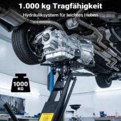 Wiltec Getriebeheber bis 1 t Traglast, Motorheber höhenverstellbar 180-790 mm, Motorblock mit Rollen
