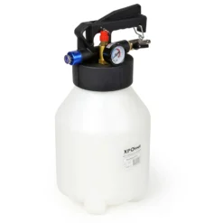 Wiltec Getriebeöl Einfüllgerät 6 L mit Druckluftpumpe inkl. 13 ATF Adapter u.a. für moderne Getriebe, Ölwechsel Gerät, Getriebeölwechsel Befüllgerät