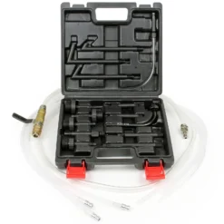 Wiltec Getriebeöl Einfüllgerät 6 L mit Druckluftpumpe inkl. 13 ATF Adapter u.a. für moderne Getriebe, Ölwechsel Gerät, Getriebeölwechsel Befüllgerät