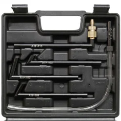 Wiltec Getriebeöl Einfüllgerät 7 L mit Handpumpe inkl. 15 ATF Adapter u.a. für moderne Getriebe, Ölwechsel Gerät, Getriebeölwechsel Befüllgerät