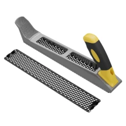 Wiltec Gipskartonhobel 250 mm mit Raspel Feile, Kantenhobel mit 2 Blättern, Fasenhobel für den Trockenbau, Trockenbauhobel