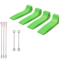 Wiltec Gleitkeile 4er Set, Ladehilfe für Abschleppdienst bis 1814 kg pro Keil, Auffahrkeile aus HDPE, perfekt für Abschleppwagen, Autotransporter, Verladerampe