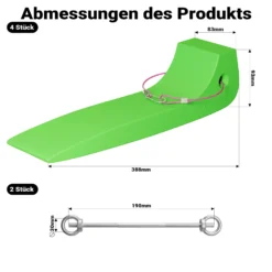 Wiltec Gleitkeile 4er Set, Ladehilfe für Abschleppdienst bis 1814 kg pro Keil, Auffahrkeile aus HDPE, perfekt für Abschleppwagen, Autotransporter, Verladerampe