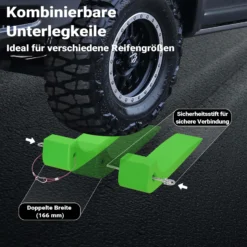 Wiltec Gleitkeile 4er Set, Ladehilfe für Abschleppdienst bis 1814 kg pro Keil, Auffahrkeile aus HDPE, perfekt für Abschleppwagen, Autotransporter, Verladerampe