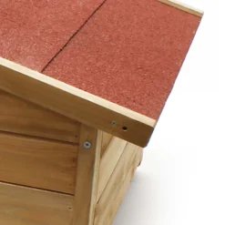 Wiltec Großes Katzenhaus 99 x 52 x 42 cm aus Holz, Katzenhütte für Garten oder Terasse, Wurfkiste isoliert wetterfest, Katzenhöhle