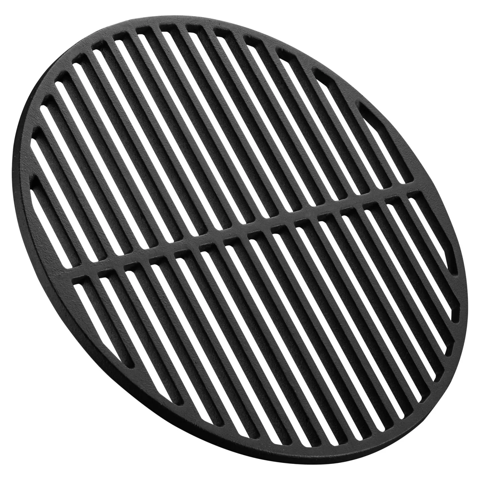Wiltec Gusseisen Grillrost rund Ø 34,5 cm, Grillgitter für Holzkohlegrill & Gasgrill, Gussgrillrost für BBQ, Grilleinsatz matt emailliert