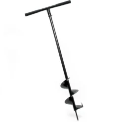 Wiltec Hand Erdlochbohrer 118cm für Ø150mm Löcher, Pfahlbohrer für Schächte und Fundamente, Handerdbohrer mit Quergriff