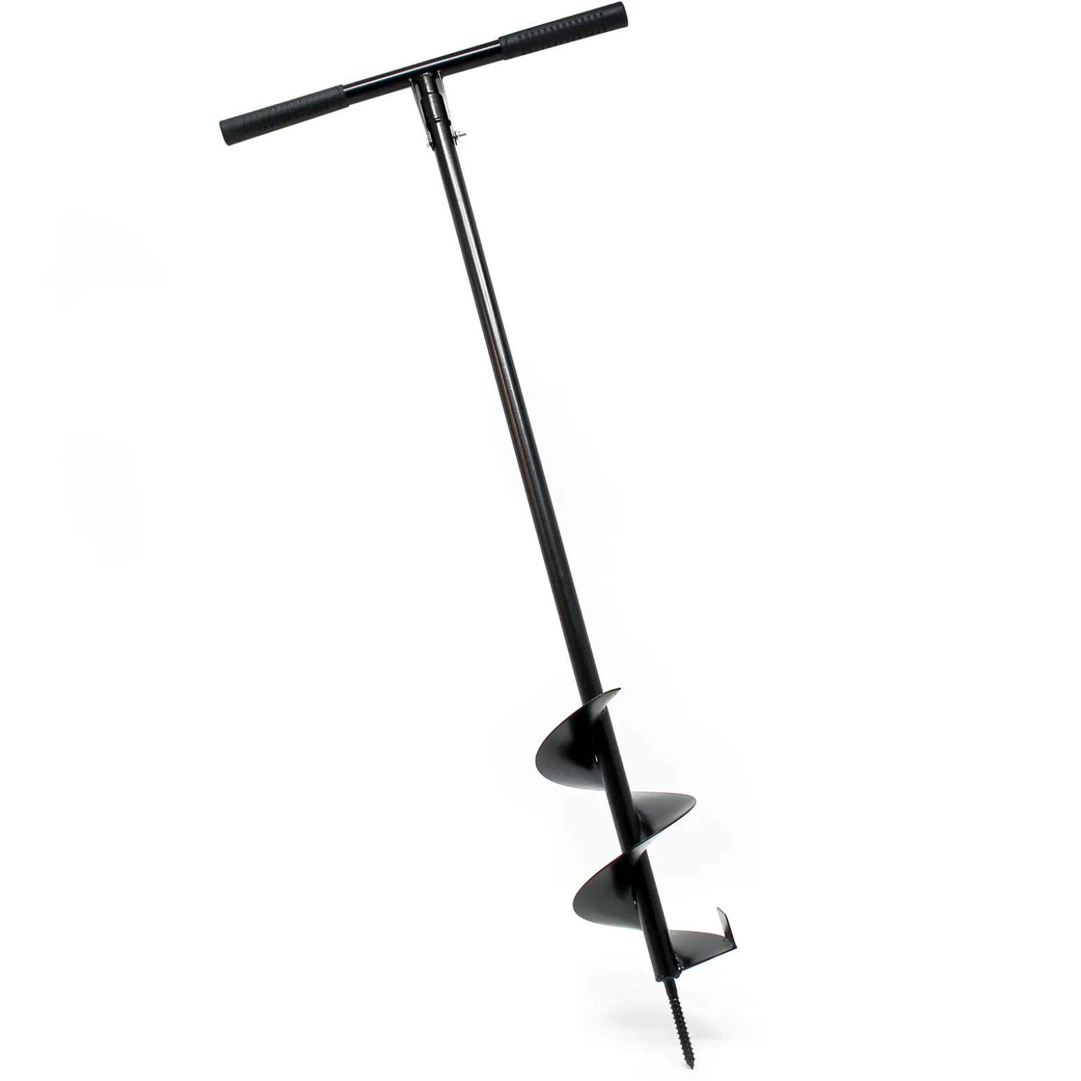 Wiltec Hand Erdlochbohrer 118cm für Ø150mm Löcher, Pfahlbohrer für Schächte und Fundamente, Handerdbohrer mit Quergriff
