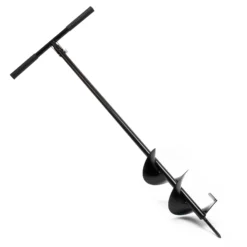 Wiltec Hand Erdlochbohrer 118cm für Ø150mm Löcher, Pfahlbohrer für Schächte und Fundamente, Handerdbohrer mit Quergriff