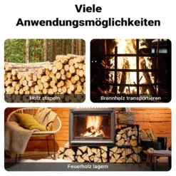 Wiltec Handpackzange mit 30 cm Klauenöffnung bis 100 kg, 44 cm Holzzange aus Stahl zum Heben, Packzange für Rundhölzer bis Ø 30 cm, Greifer mit Handgriff