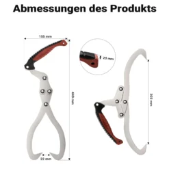 Wiltec Handpackzange mit 30 cm Klauenöffnung bis 100 kg, 44 cm Holzzange aus Stahl zum Heben, Packzange für Rundhölzer bis Ø 30 cm, Greifer mit Handgriff