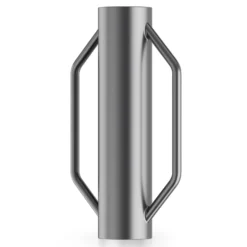 Wiltec Handramme Ø14 cm Zaunpfahlramme mit Handgriffe, Pfahlramme aus Stahl, Pfostenramme für Zaunbau und Bodenverdichtung