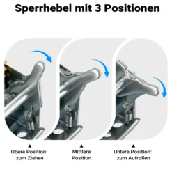 Wiltec Handseilwinde bis 720kg Übersetzung 4:1 128x160x215mm, Winde mit 10m Drahtseil, Seilwinde handbetrieben, Handseilzug effizient, Forstseilwinde