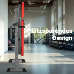 Wiltec Hantelbank klappbar bis 230 kg mit Langhantelablage Multifunktionsbank Schrägbank und Flachbank Gym Bank Verstellbare Trainingsbank für Übungen mit Langhanteln und Kurzhanteln Zuhause Fitness