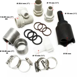 Wiltec Harnstoffpumpe 230 V 400 W 40 l/min, selbstansaugende Förderpumpe für AUS32 Urea, Membranpumpe zur Betankung, mit Trägerplatte u. Kunststoff Zapfpistole