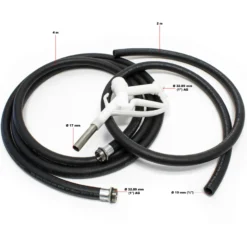 Wiltec Harnstoffpumpe 230 V 400 W 40 l/min, selbstansaugende Förderpumpe für AUS32 Urea, Membranpumpe zur Betankung, mit Trägerplatte u. Kunststoff Zapfpistole