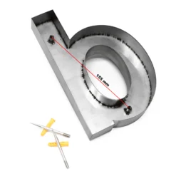 Wiltec Hausnummer d anthrazit Edelstahl Hausnummer in modernem 3D-Design, Höhe 20 cm, Schrift Arial, rostfrei und witterungsbeständig, mit Montagematerial