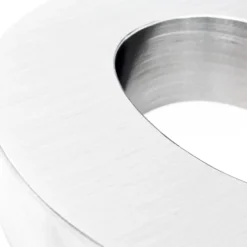 Wiltec Hausnummer 5 silberfarbene Edelstahl Hausnummer in modernem 3D-Design, Höhe 20 cm, Schrift Arial, rostfrei und witterungsbeständig, mit Montagematerial