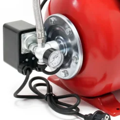 Wiltec Hauswasserwerk 1000W 3500l/h Gartenpumpe mit Druckschalter und Manometer Wasserpumpe Druckkessel Druckbehälter Bewässerungspumpe Brauchwasserpumpe Regenwasserpumpe Wasserwerk