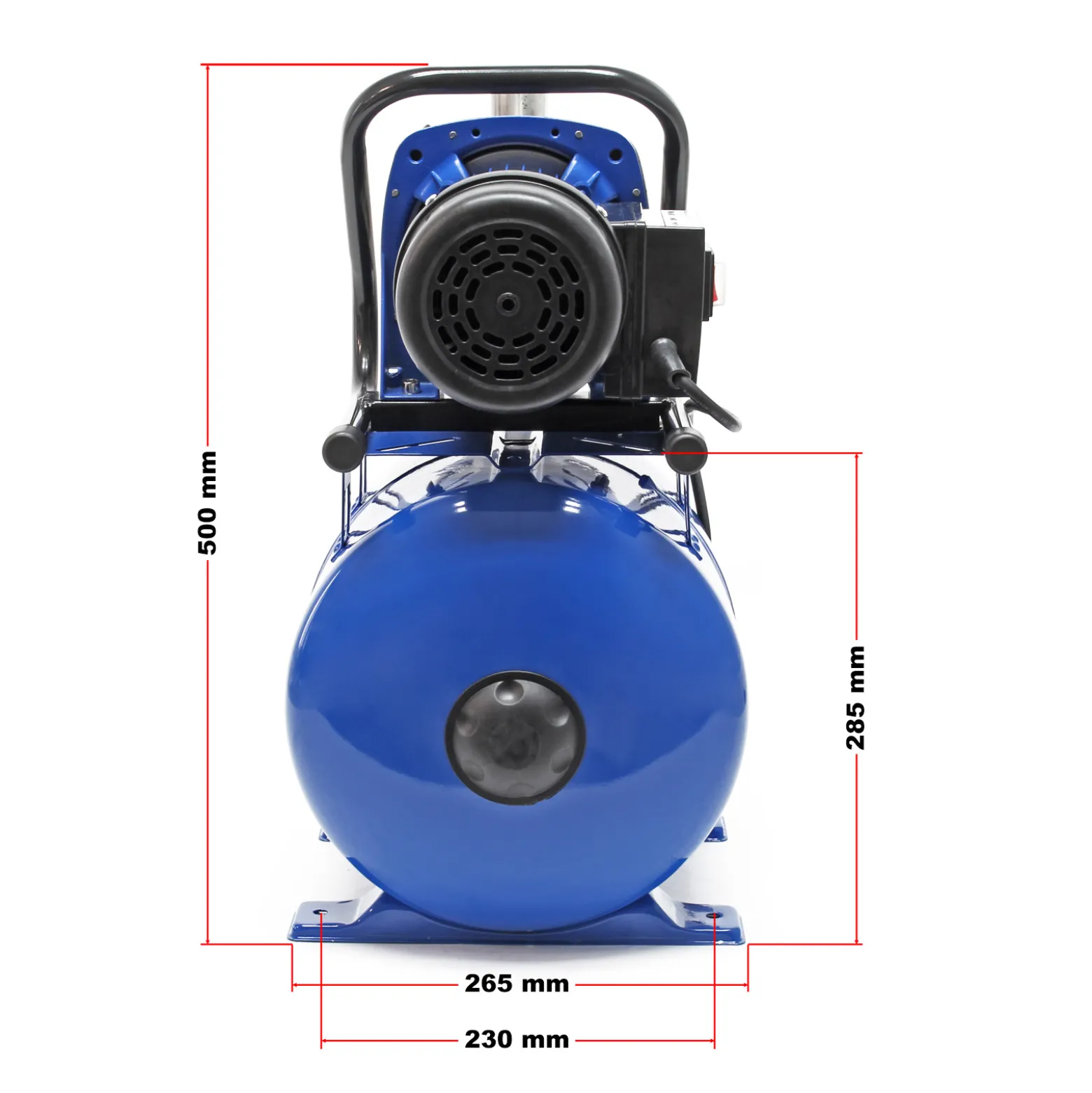 Wiltec Hauswasserwerk 1200W 3400l/h Hauswasserautomat mit Druckschalter und Membrankessel 19l Druckkessel Gartenpumpe Wasserpumpe Brauchwasserpumpe Regenwasserpumpe