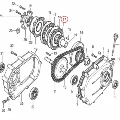 Wiltec HD Reibplatte Ölbadkupplung für LIFAN 6,5-13 PS Motor Benzinmotor Ersatzteil – Einzylinder für Kleinmaschinen & Karts, 4-Takt Motor & OHV Ventilsteuerung