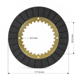 Wiltec HD Reibplatte Ölbadkupplung für LIFAN 6,5-13 PS Motor Benzinmotor Ersatzteil – Einzylinder für Kleinmaschinen & Karts, 4-Takt Motor & OHV Ventilsteuerung