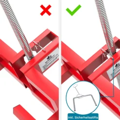 Wiltec Hebevorrichtung für Aufsitzmäher Rasentraktor – bis max 400 kg – 1140 x 495 x 1030 mm – aus Stahl – Lifter als Reinigungshilfe