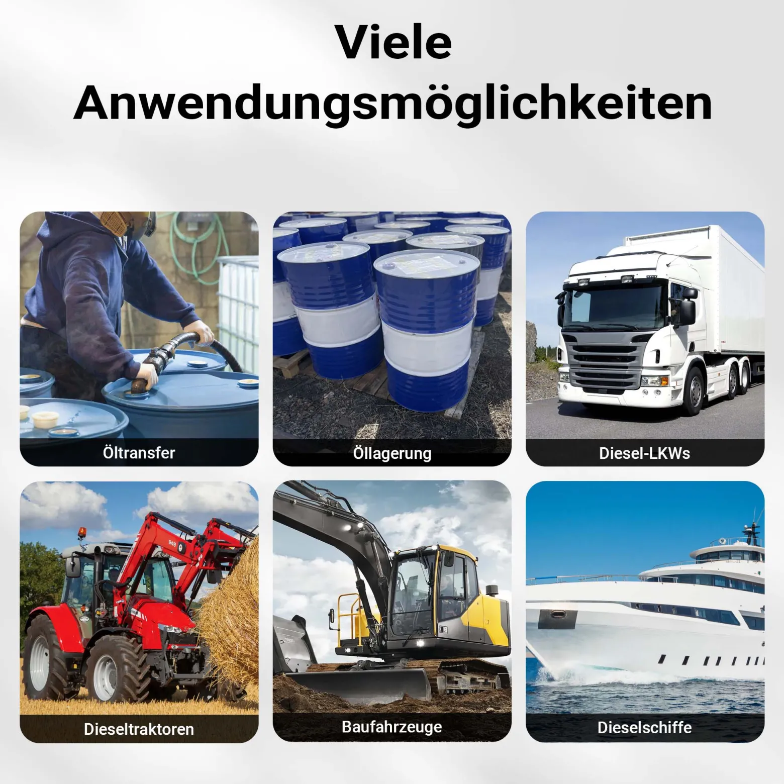Wiltec Heizöl- und Dieselpumpe 230V/550W 60l/min selbstansaugende Pumpe mit automatischer Pistole, Kraftstoffpumpe, Absaugpumpe