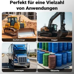 Wiltec Heizöl- und Dieselpumpe 230V 375W 60l/min, Selbstansaugende Umfüllpumpe mit 2m Ansaughöhe und Rückschlagventil, Absaugpumpe