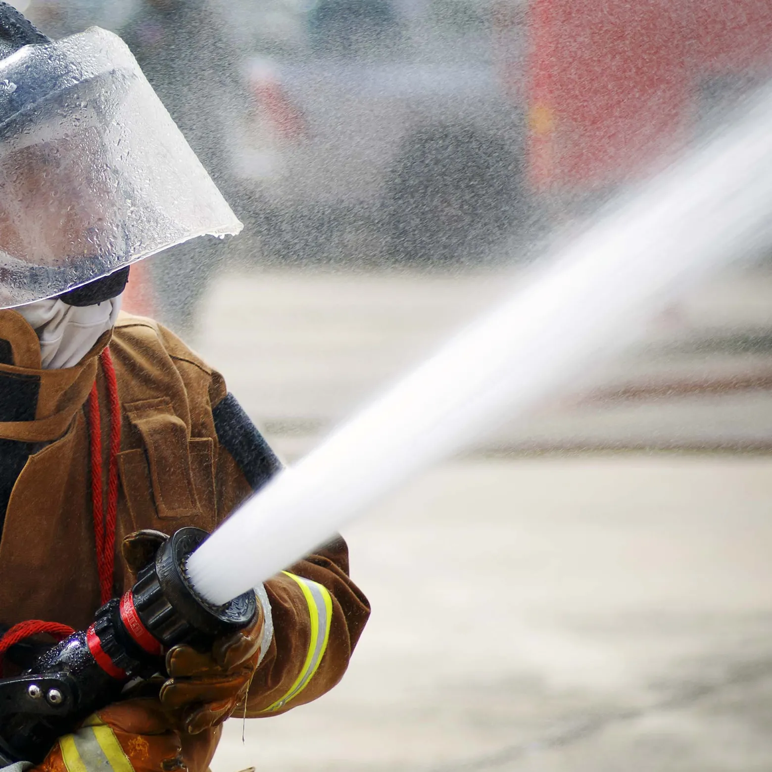 Wiltec Hohlstrahlrohr mit 150/180/300/450/660 l/min, C Storzkupplung und stufenloser Sprühstrahlverstellung für THW Feuerwehrrohr