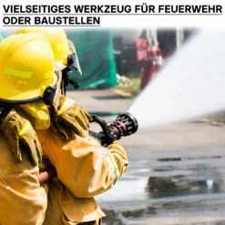 Wiltec Hohlstrahlrohr mit 150/180/300/450/660 l/min, C Storzkupplung und stufenloser Sprühstrahlverstellung für THW Feuerwehrrohr