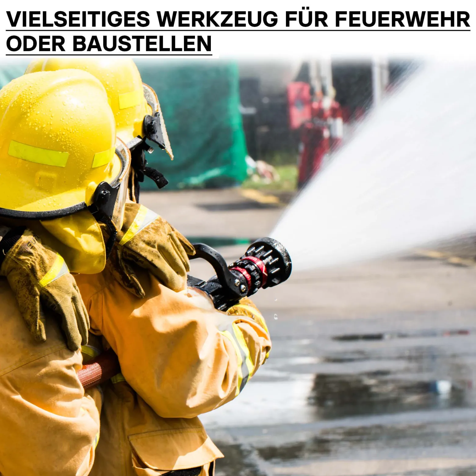 Wiltec Hohlstrahlrohr mit 150/180/300/450/660 l/min, C Storzkupplung und stufenloser Sprühstrahlverstellung für THW Feuerwehrrohr